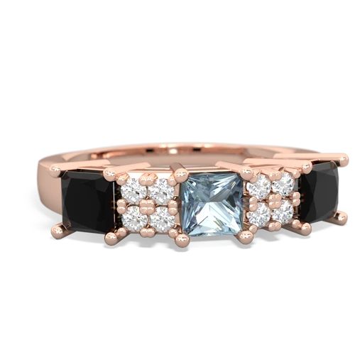 aquamarine-onyx timeless ring