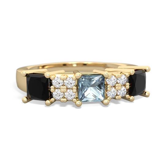 aquamarine-onyx timeless ring