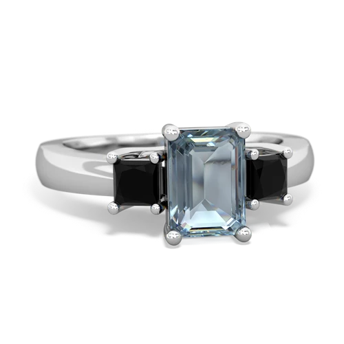 aquamarine-onyx timeless ring