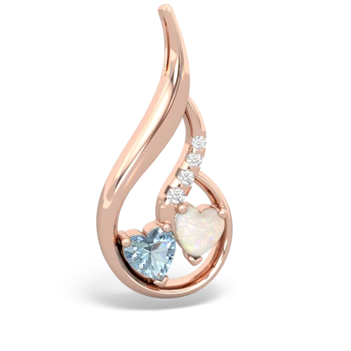 aquamarine-opal keepsake swirl pendant
