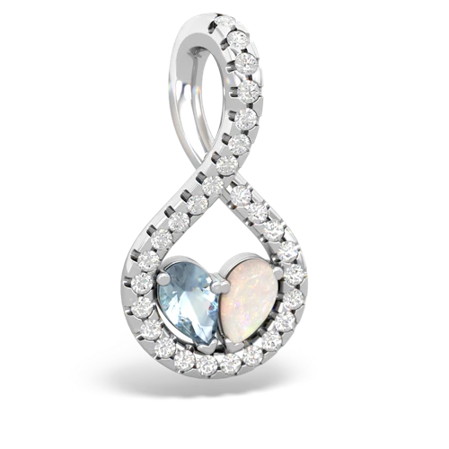 aquamarine-opal pave twist pendant
