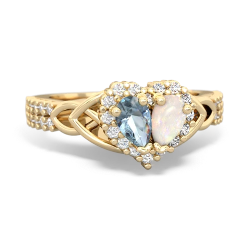 aquamarine-opal keepsake engagement ring