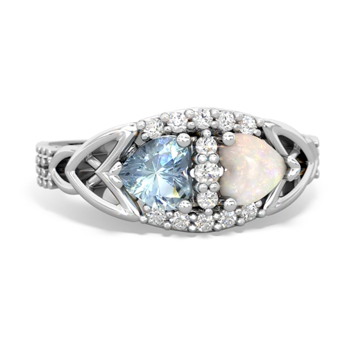 aquamarine-opal keepsake engagement ring