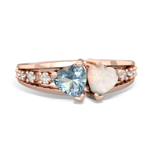 Aquamarine Opal Jewelry in 14K Gold JewelsForMe