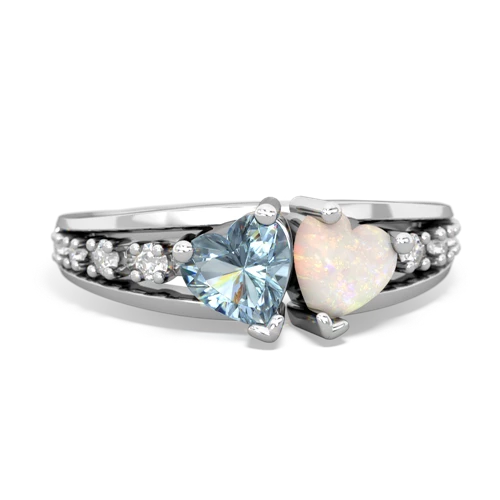 aquamarine-opal modern ring