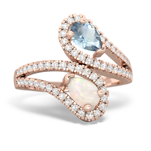 aquamarine-opal pave swirls ring