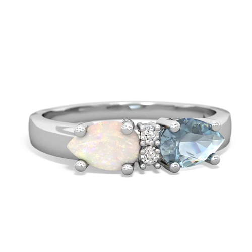 aquamarine-opal timeless ring