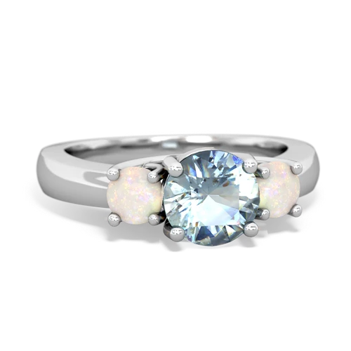 aquamarine-opal timeless ring