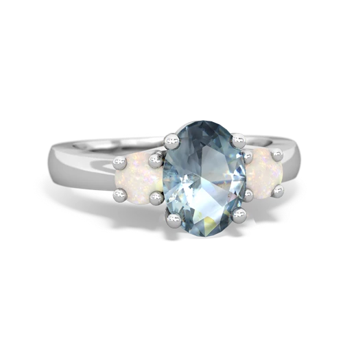 aquamarine-opal timeless ring