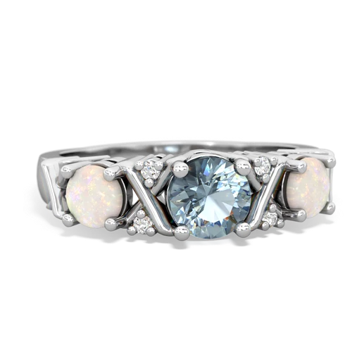 aquamarine-opal timeless ring