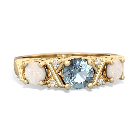 aquamarine-opal timeless ring