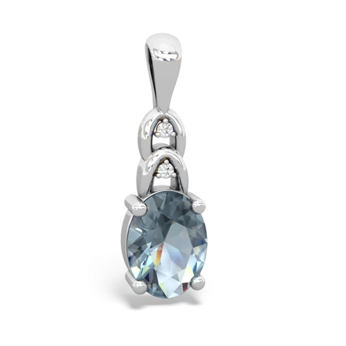 aquamarine filligree pendant