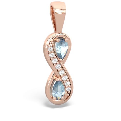 aquamarine keepsake infinity pendant