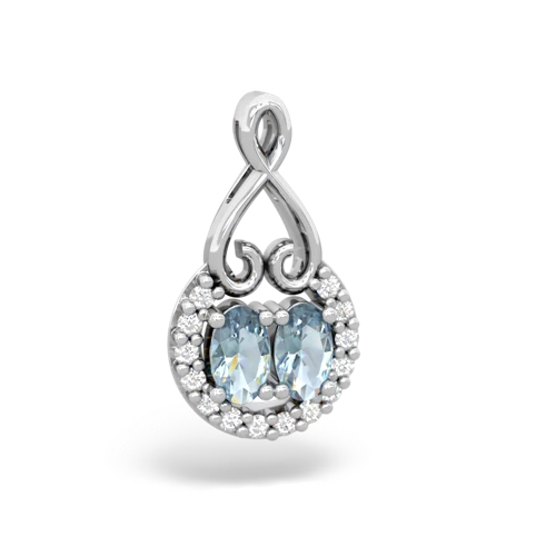 aquamarine love nest pendant