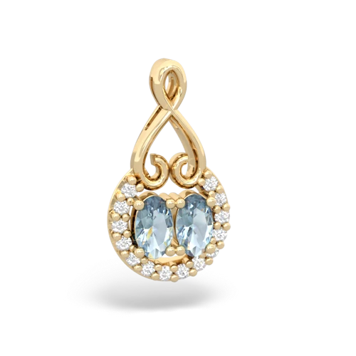 Aquamarine Love Nest Genuine Aquamarine pendant Pendant