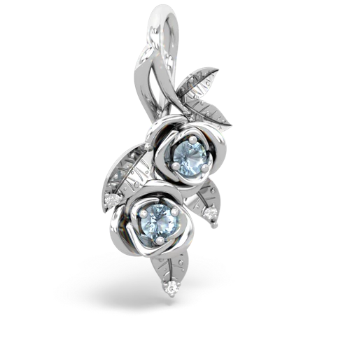 aquamarine rose vine pendant