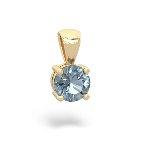 aquamarine round basic pendant