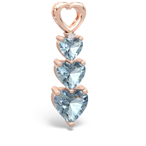aquamarine three stone pendant