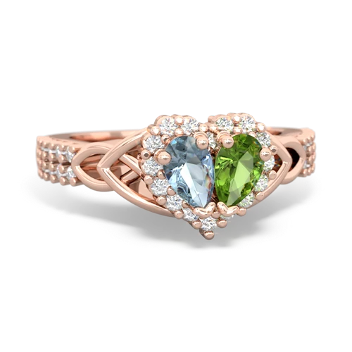 aquamarine-peridot keepsake engagement ring