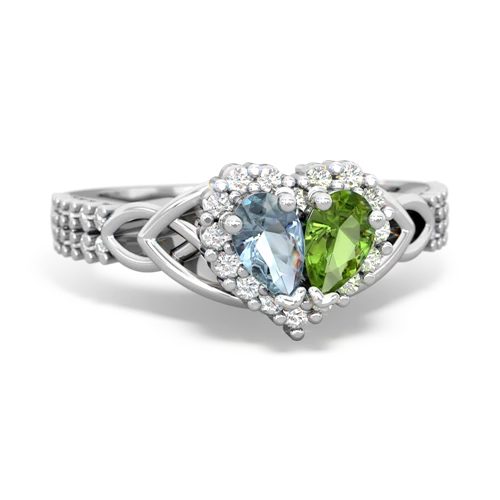 aquamarine-peridot keepsake engagement ring