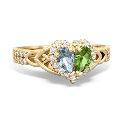 aquamarine-peridot keepsake engagement ring