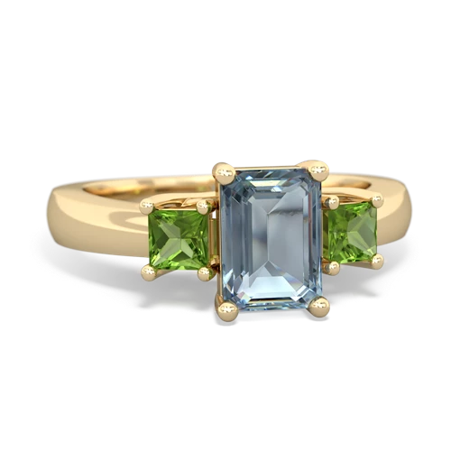 aquamarine-peridot timeless ring