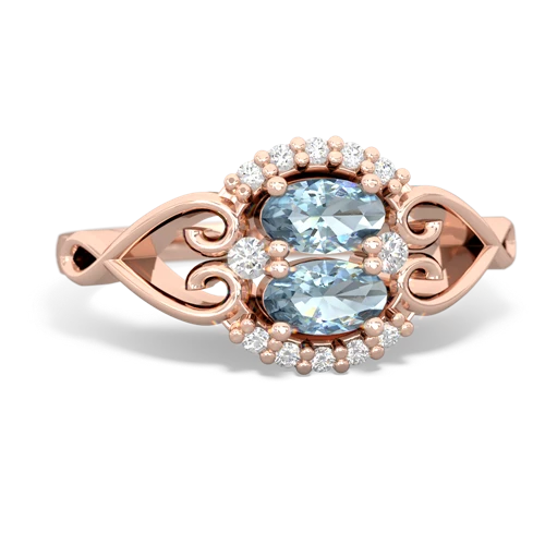 aquamarine antique keepsake ring