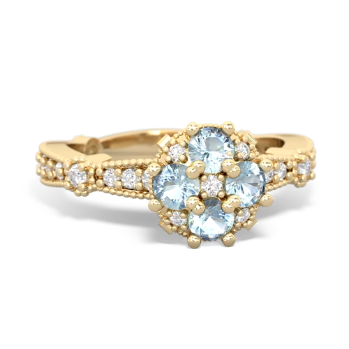 aquamarine art deco engagement ring