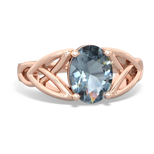 Aquamarine Celtic Trinity Knot Genuine Aquamarine ring Ring