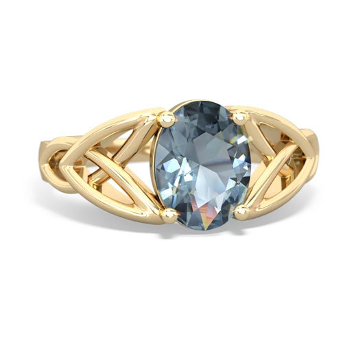 aquamarine celtic ring