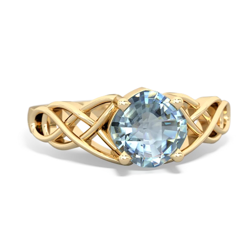 aquamarine celtic ring