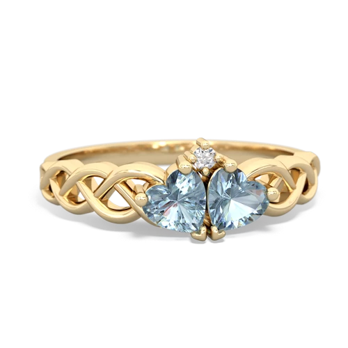 aquamarine celtic braid ring