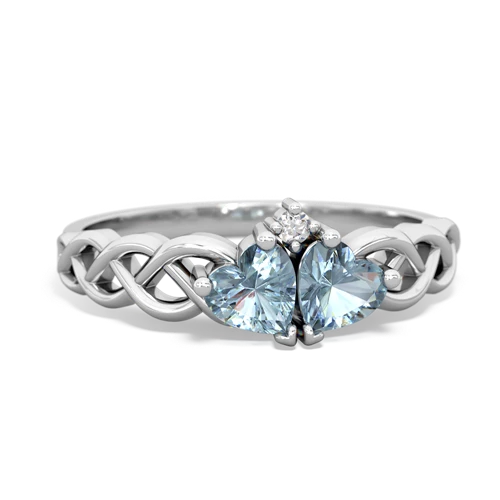 aquamarine celtic braid ring