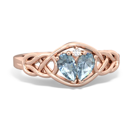 aquamarine celtic knot ring