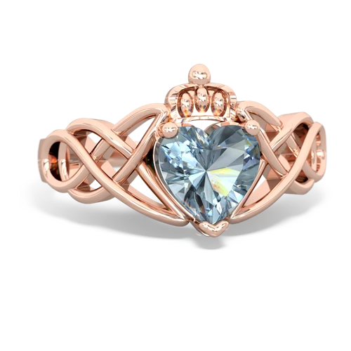 aquamarine claddagh ring