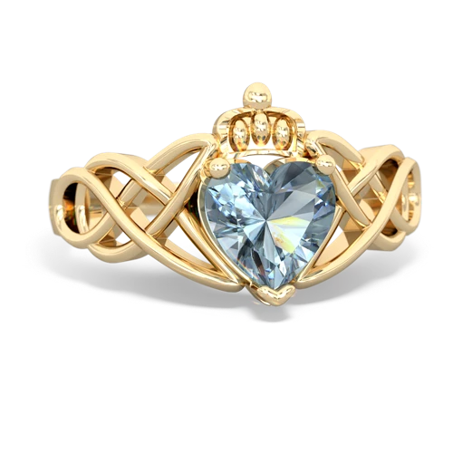 aquamarine claddagh ring