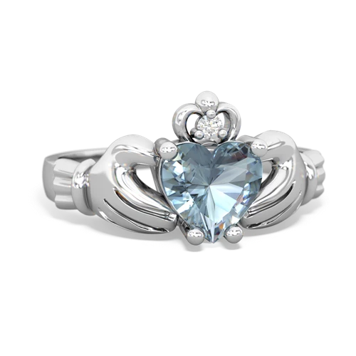 aquamarine claddagh ring