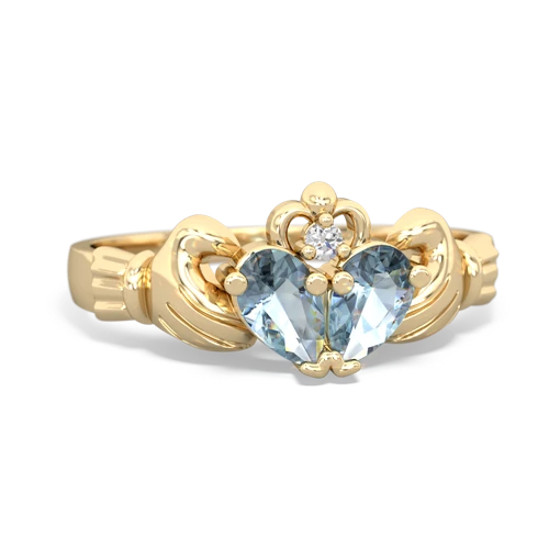 aquamarine claddagh ring