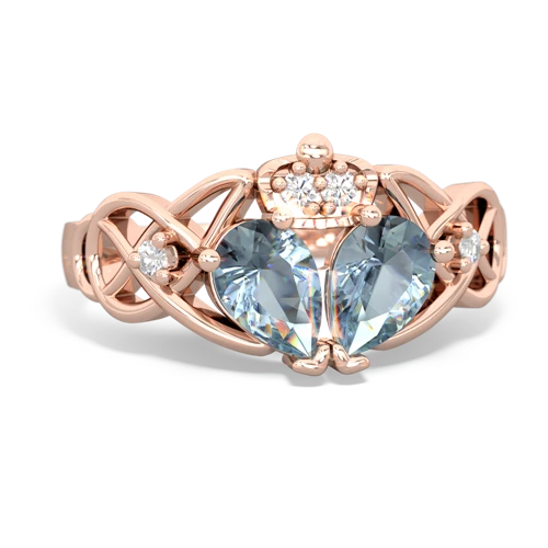 aquamarine claddagh ring