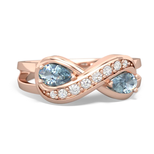 aquamarine diamond infinity ring