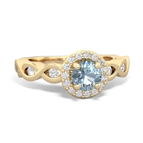 Aquamarine Infinity Engagement Genuine Aquamarine ring Ring