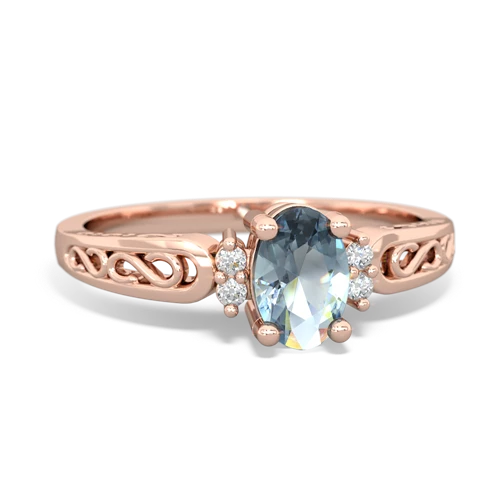 aquamarine filligree ring