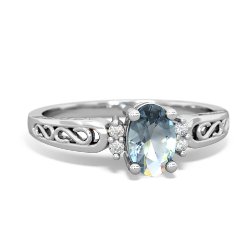 aquamarine filligree ring