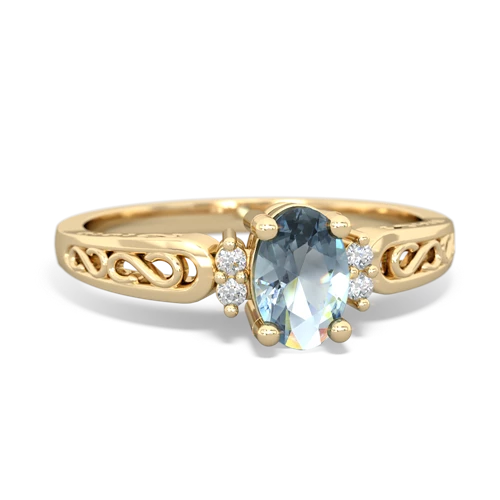 aquamarine filligree ring