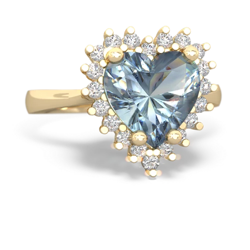 aquamarine halo ring