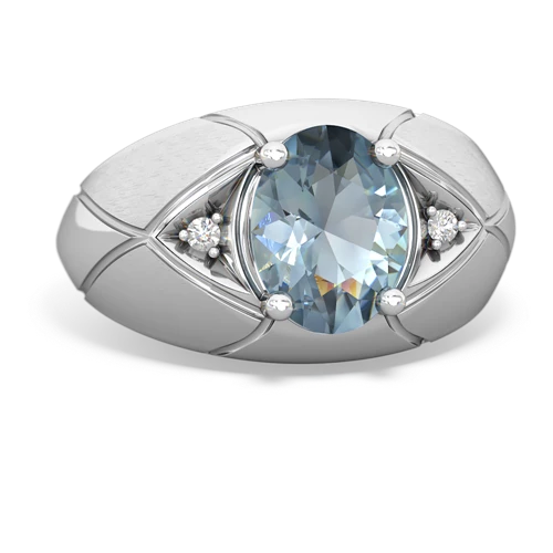 aquamarine mens ring