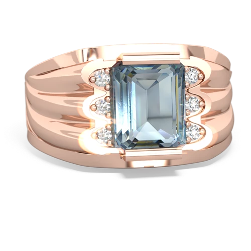 aquamarine mens ring