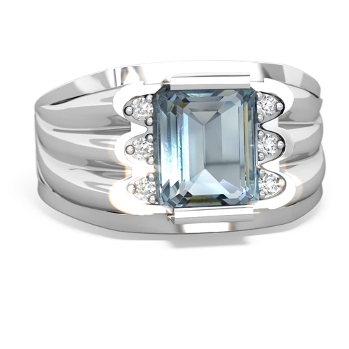 aquamarine mens ring