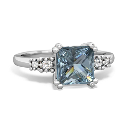 aquamarine modern ring