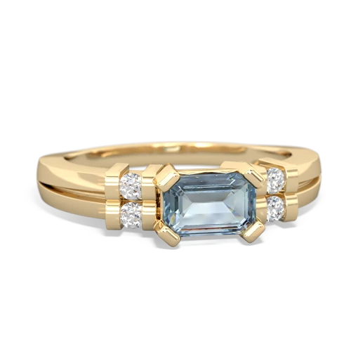 aquamarine modern ring